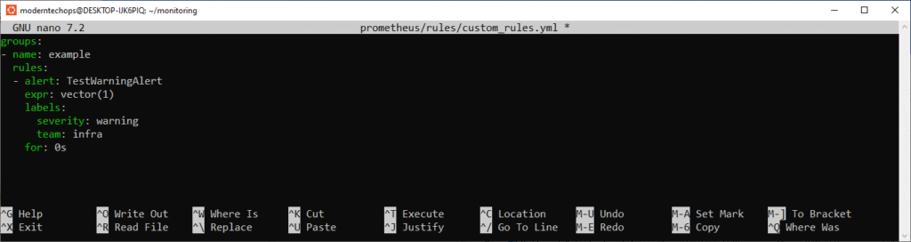 custom_rules_yml_screenshot Custom Rules YAML config